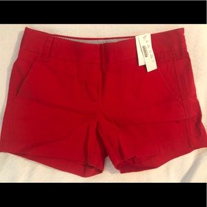 NWT J.Crew red chino shorts